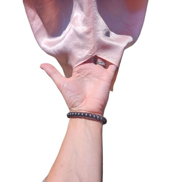 Vintage 80s does 40s peachy pink evening gown dress midi BOW detailed Rhinestone - Picture 11 of 11